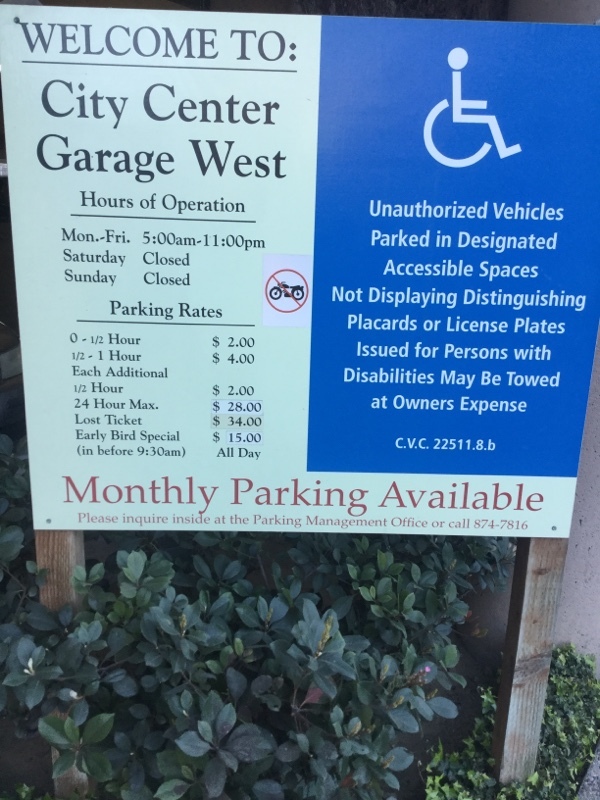 Street view of City Center West Garage