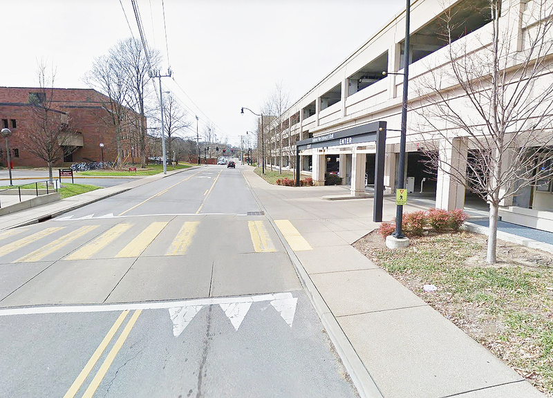 Street view of West Garage