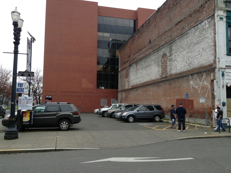 Street view of SW 1st and Ash - Lot #109