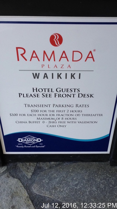 Street view of Ramada Plaza Waikiki