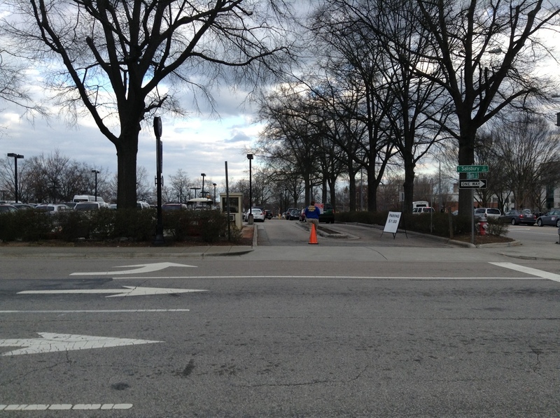 Street view of Performing Arts Parking Lot B - Salisbury St Entrance
