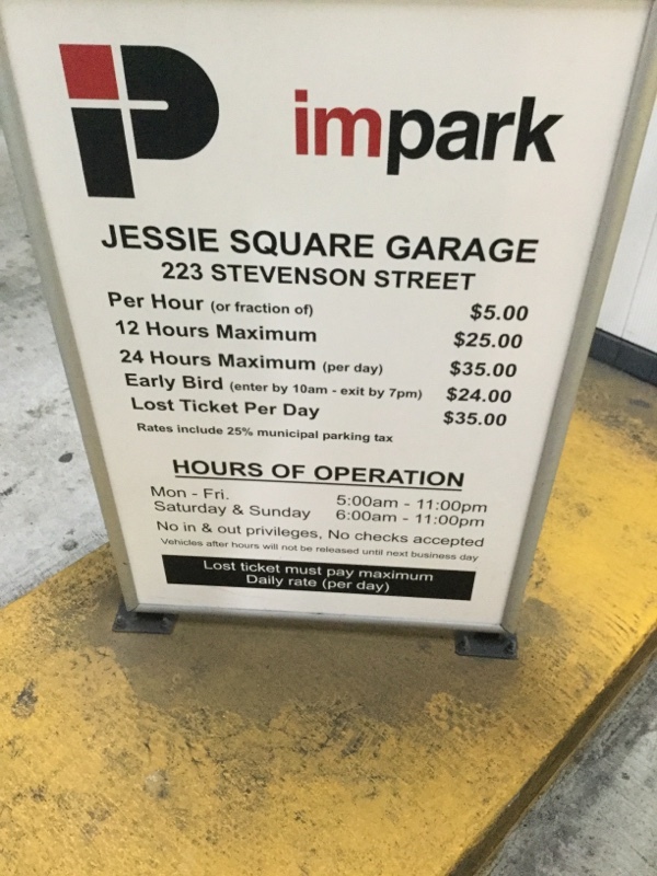 Street view of Jessie Square Garage