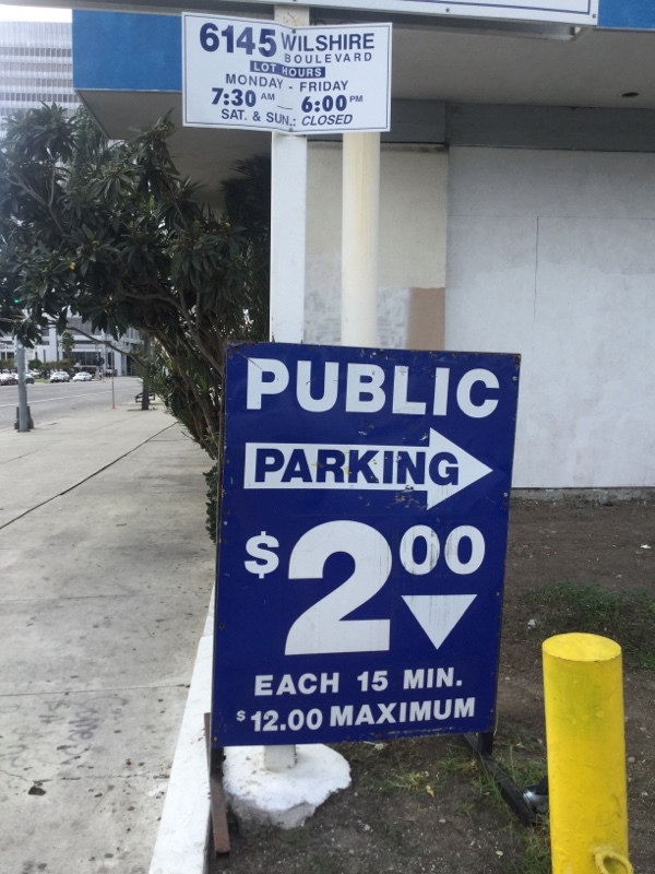 Street view of Wilshire Blvd Lot