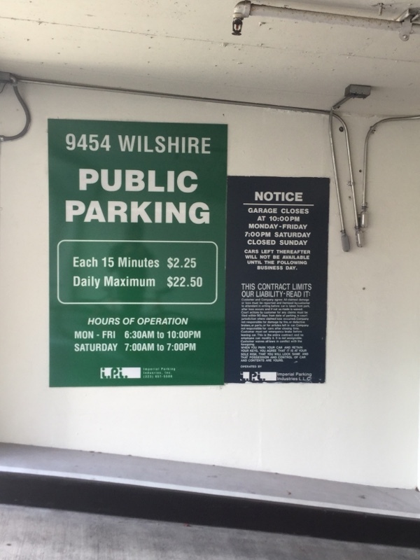 Street view of Wilshire Blvd Garage