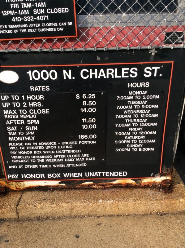 Street view of 1000 N Charles St Lot