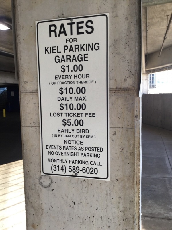 Street view of Kiel Parking Garage