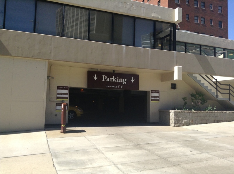 Street view of Double Tree Hotel Garage