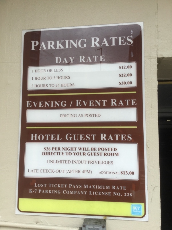 Street view of Double Tree Hotel Garage