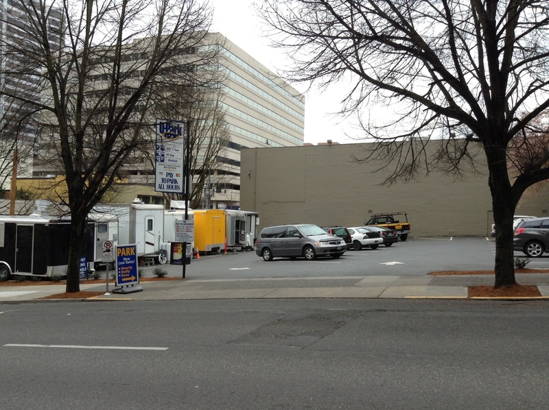 Street view of SW 6th and Columbia Surface Parking – L40