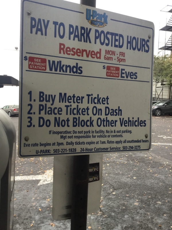 Street view of SW 6th and Columbia Surface Parking – L40