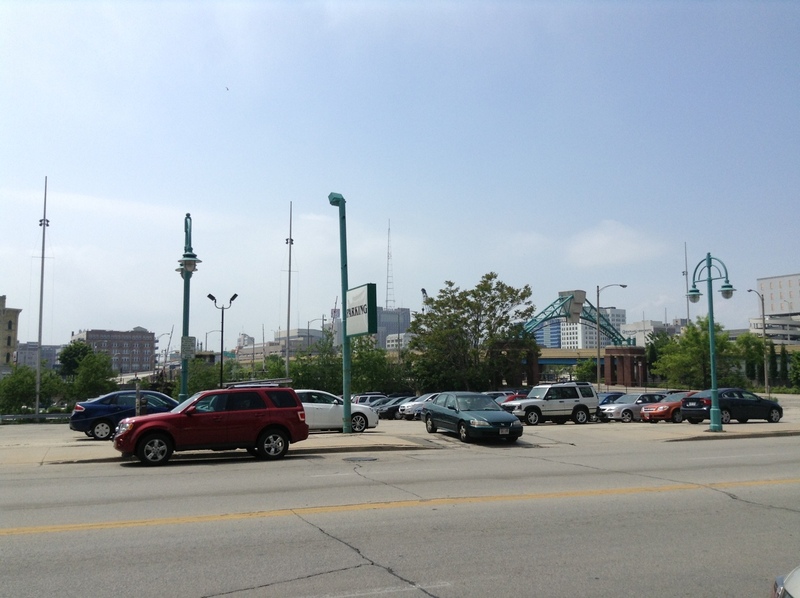 Street view of N Water Street Lot