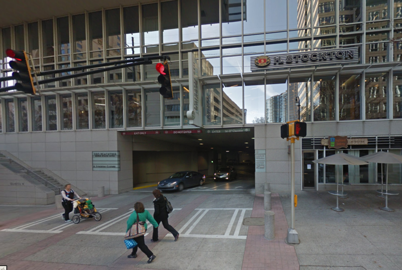 Street view of 1180 Peachtree St. Garage