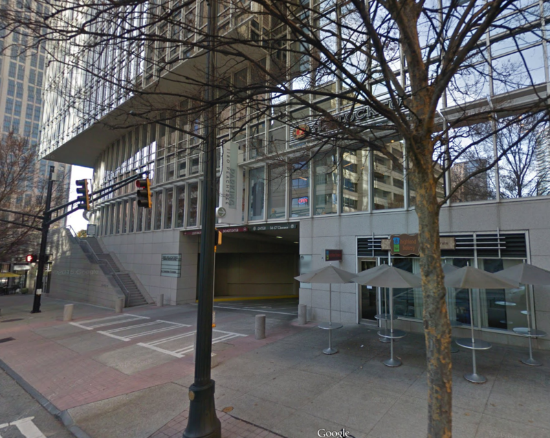 Street view of 1180 Peachtree St. Garage