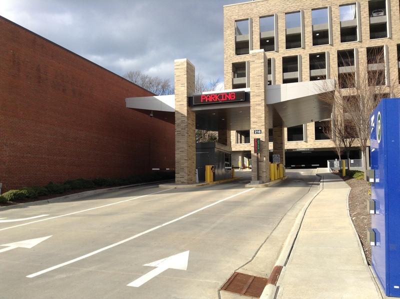 Street view of Wake County Parking Deck