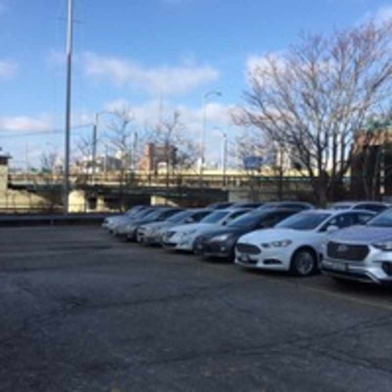 Street view of N Water Street Lot