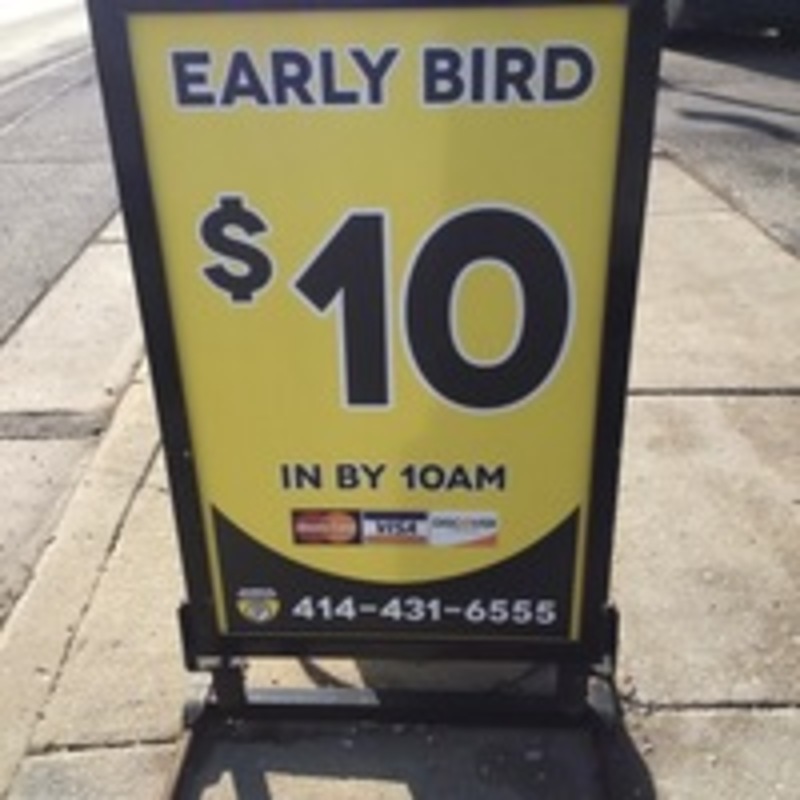 Street view of N Water Street Lot