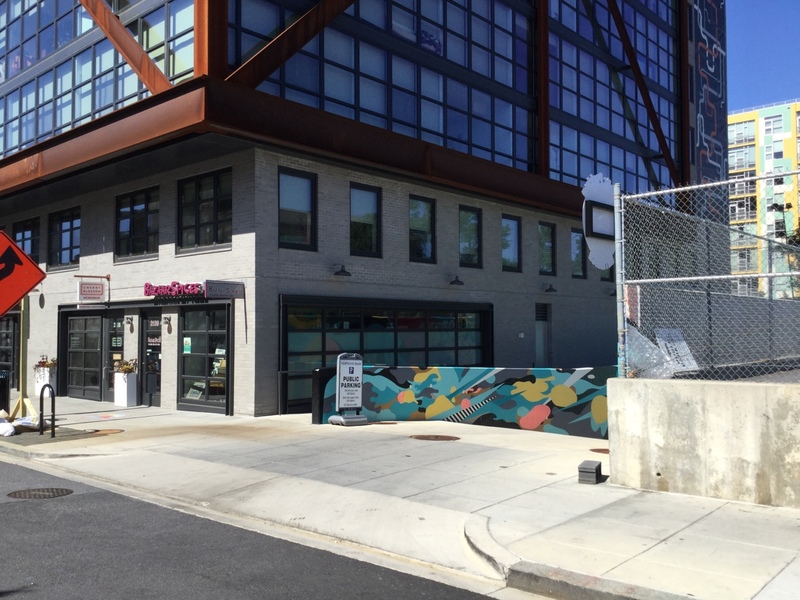 Street view of North End Shaw Parking Garage