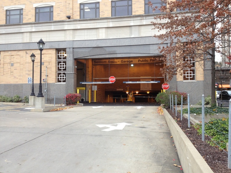 Street view of Sennott Square Garage