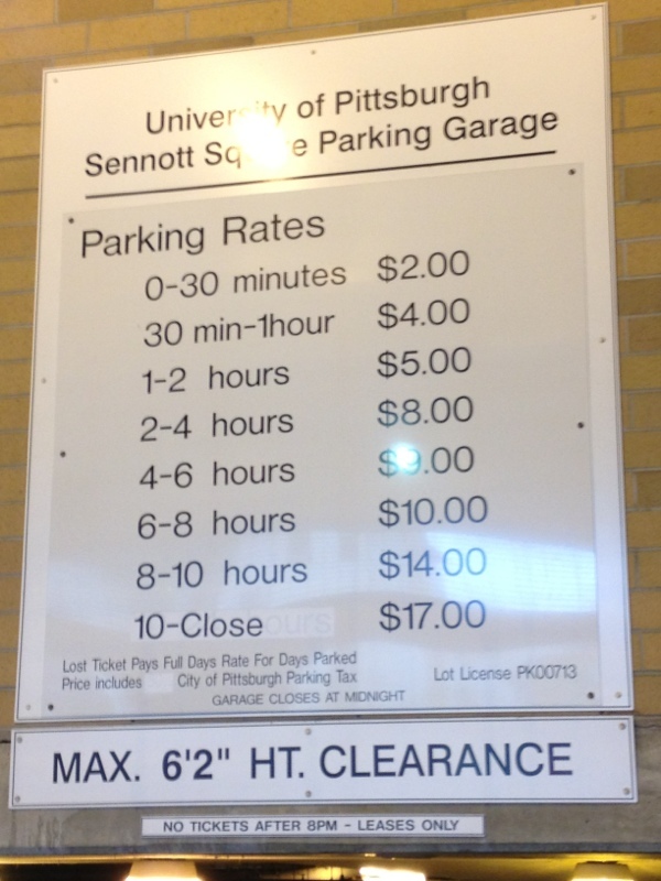 Street view of Sennott Square Garage