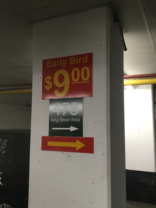 Street view of King St W Parking Garage