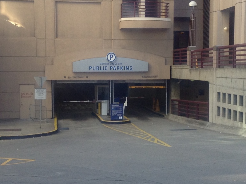 Street view of Oakland City Center Garage
