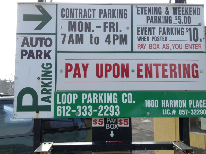 Street view of Harmon Pl Parking Lot