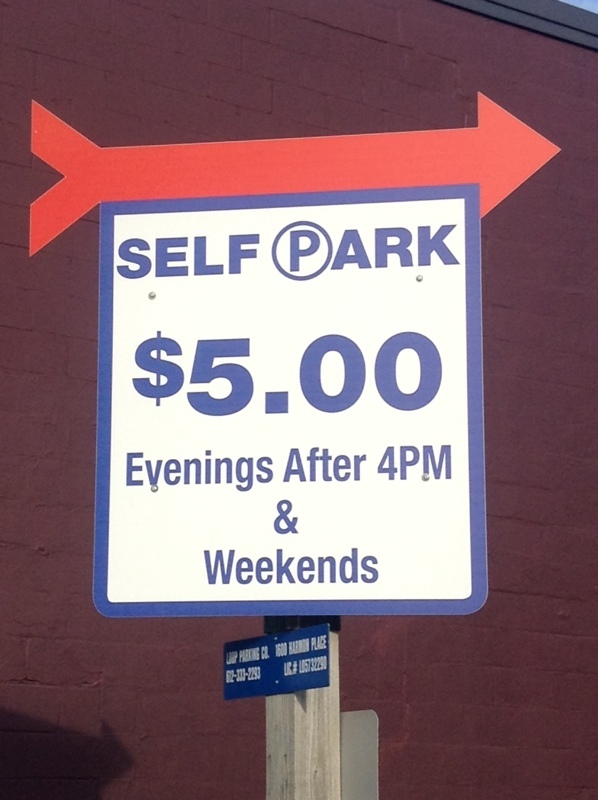 Street view of Harmon Pl Parking Lot