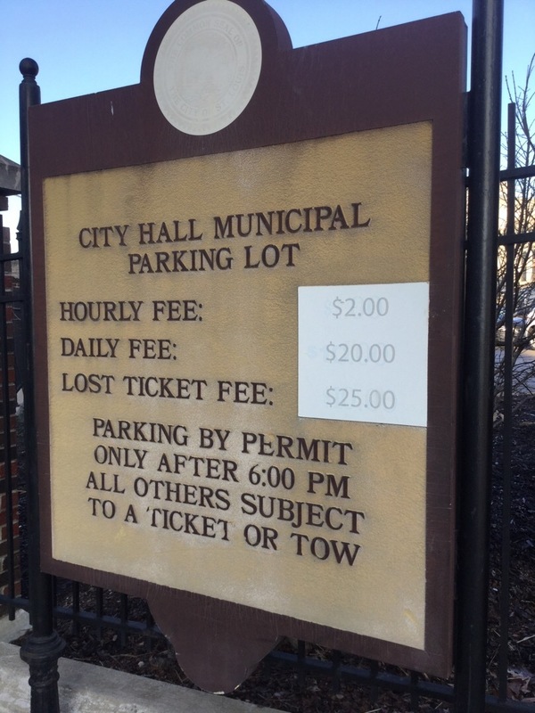 Street view of City Hall Lot