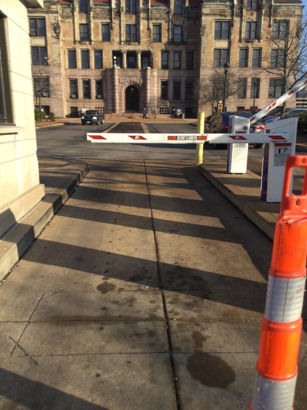 Street view of City Hall Lot
