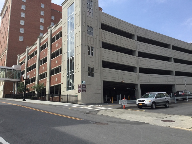 Street view of Renaissance Albany Hotel