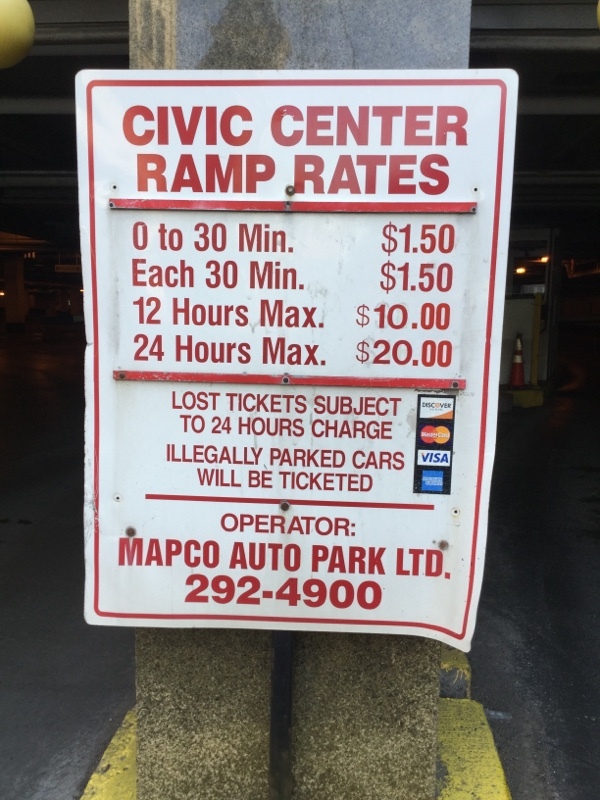 Street view of Civic Center Garage