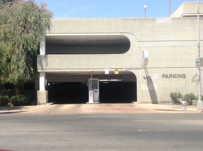 Street view of Congo Alley Garage, Tulare Ave & Fulton Mall