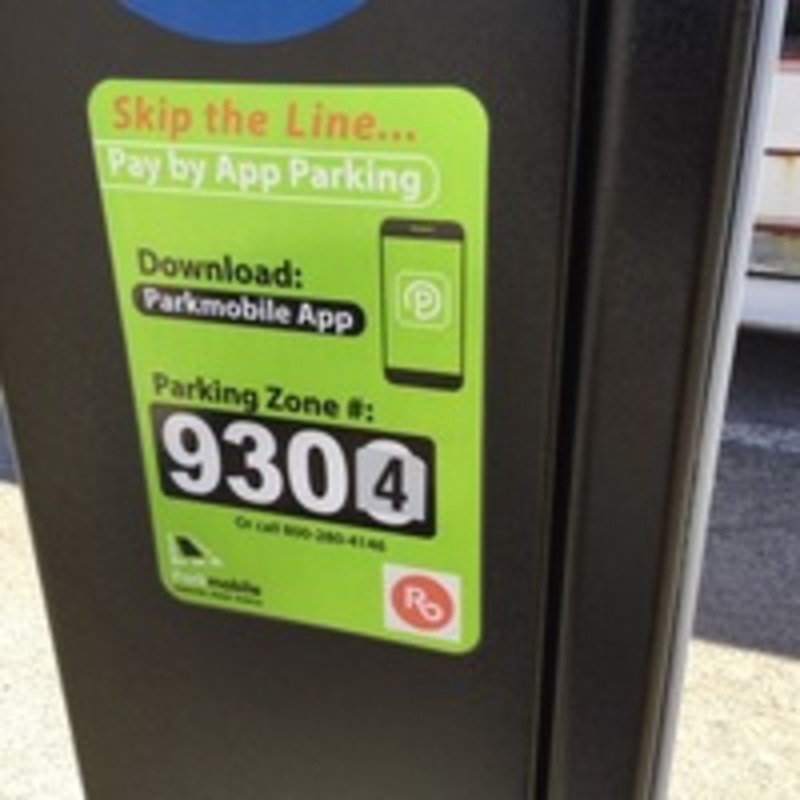 Street view of Main/Seventh Street Parking Lot