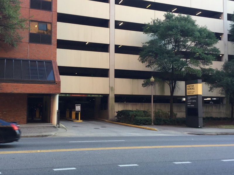 Street view of University Boulevard Deck