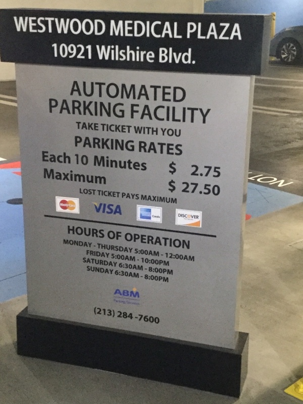 Street view of Westwood Medical Plaza Garage