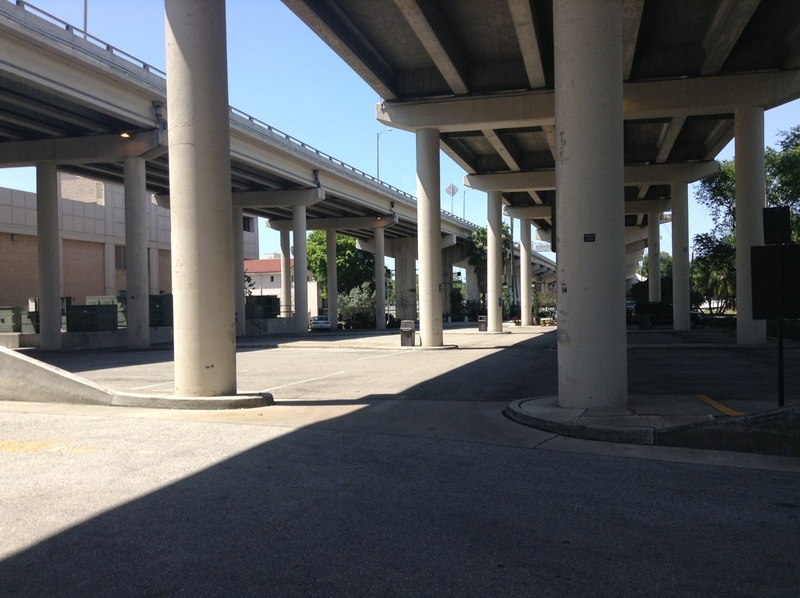 Street view of Selmon Expressway West Lot