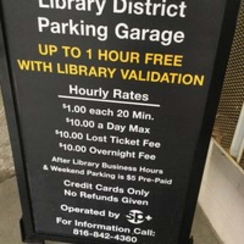 Street view of Library District Parking Garage