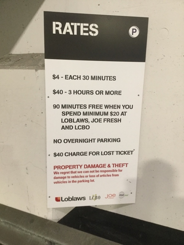 Street view of Loblaws Maple Leaf Gardens Parking