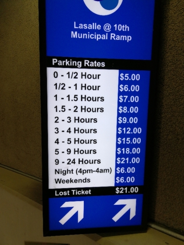 Street view of LaSalle at 10th Ramp