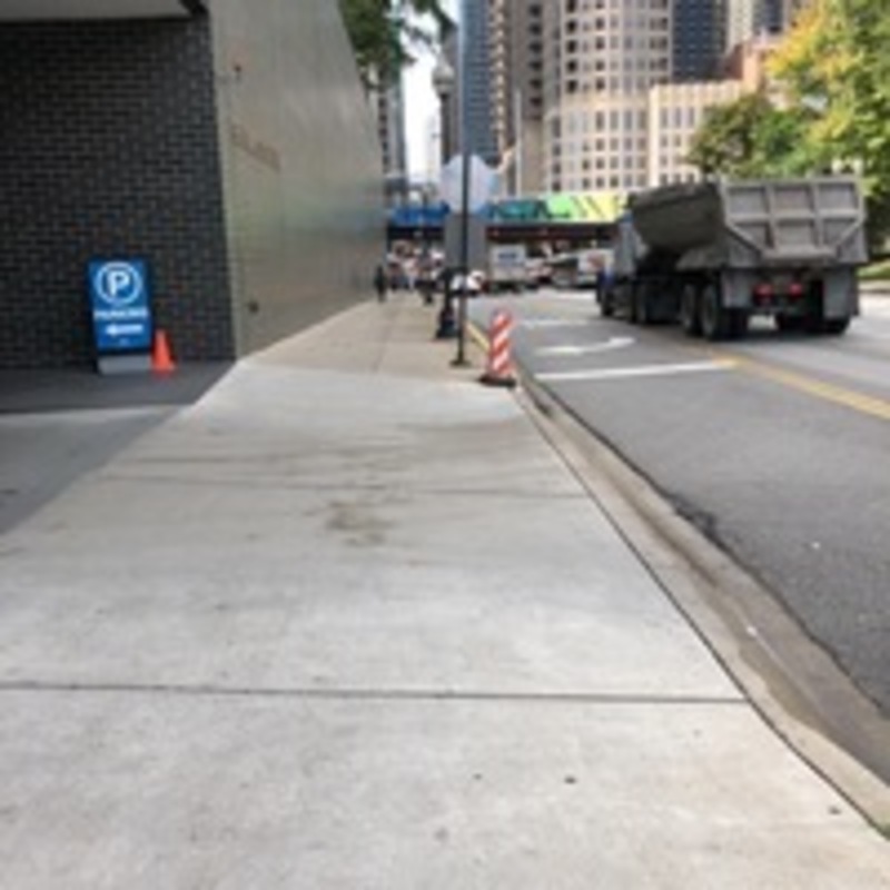 Street view of Lake Point Tower Garage