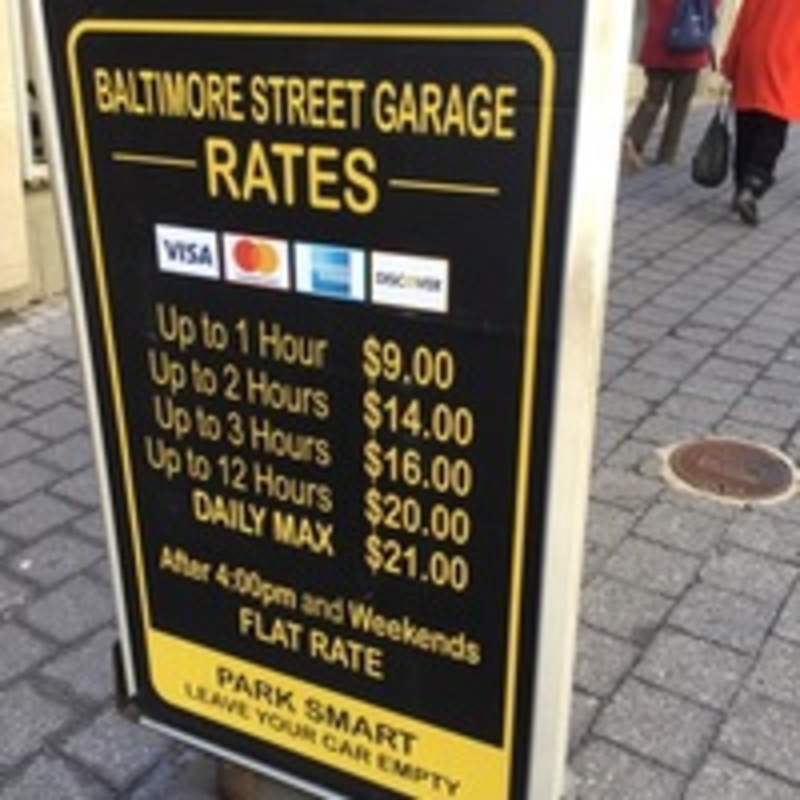 Street view of Baltimore Street Garage