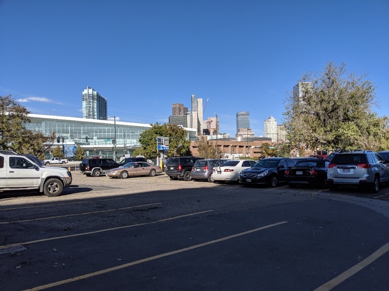 Street view of Speer Blvd Lot