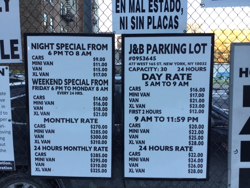 Street view of J&B Parking Lot