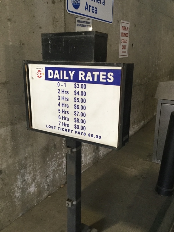 Street view of Underground Garage, Tulare & Van Ness Avenues