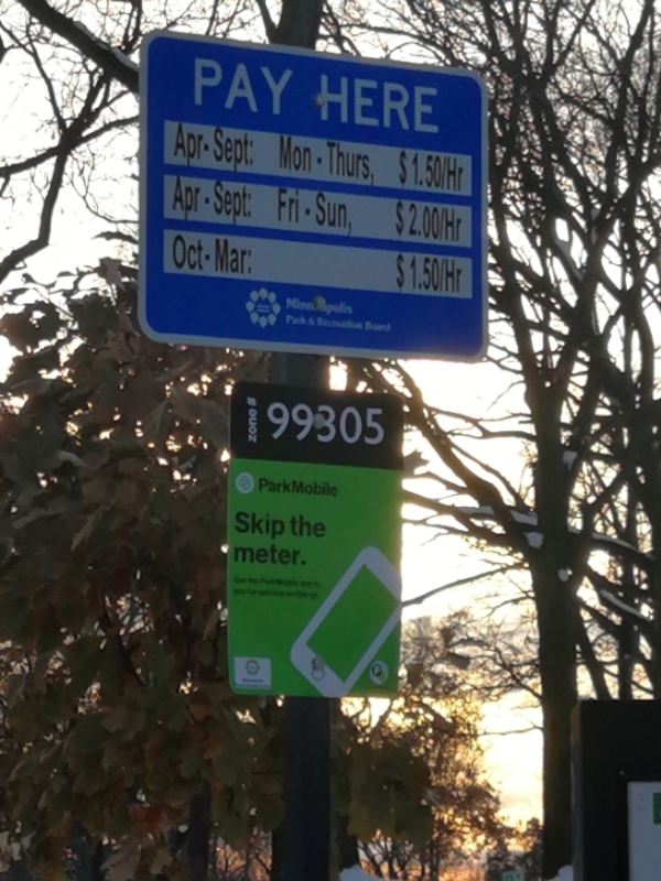 Street view of Minnehaha Godfrey North Pay Parking Lot