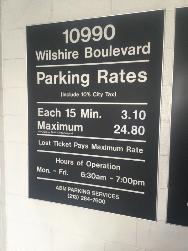 Street view of One Westwood – Garage