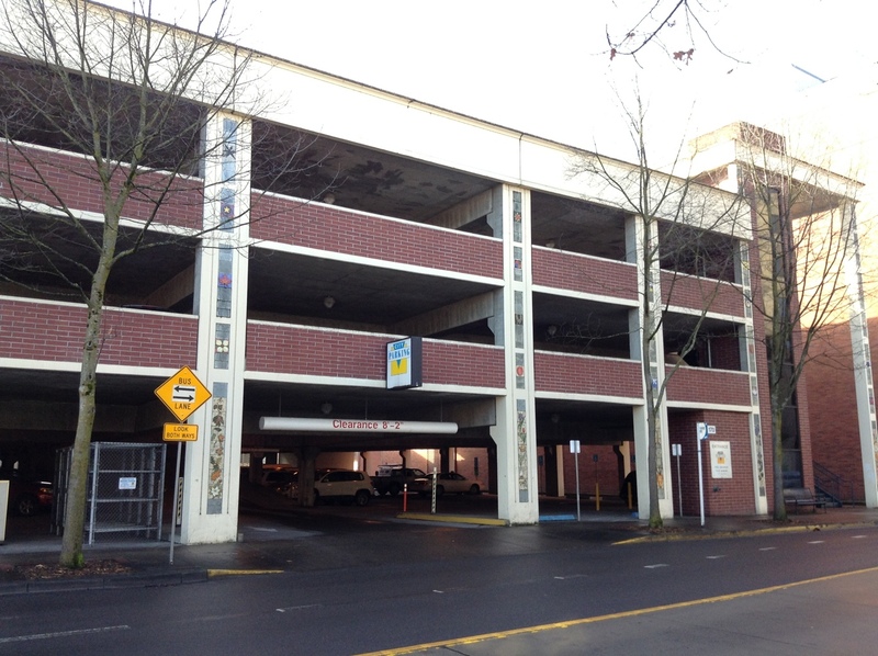 Street view of Pearl Street Garage