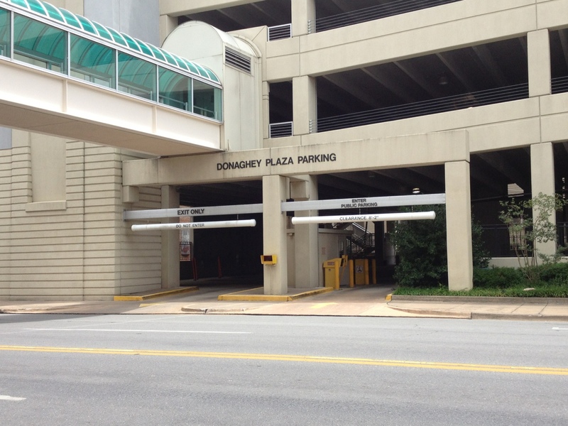 Street view of Donaghey Plaza Parking