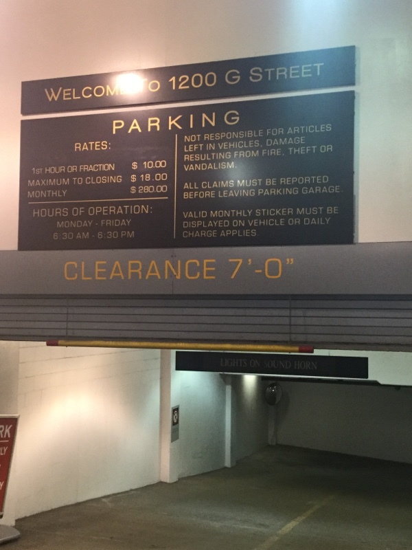 Street view of G Street Garage