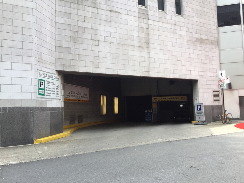 Street view of McGill College Garage